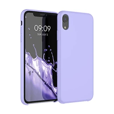 Bild av kwmobile TPU silikonfodral kompatibelt med Apple iPhone XR fodral smalt telefonskydd mjuk finish lavendel