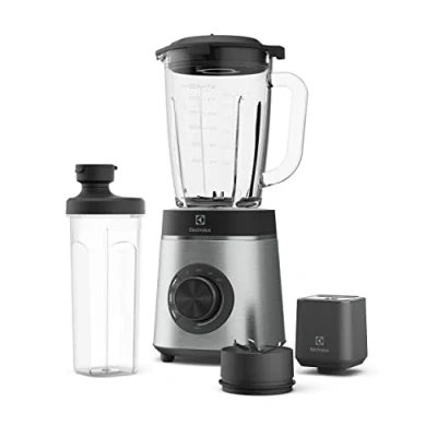Bild av Electrolux Blender Explore 6 E6VB1 8ST, Vaccumblender, Krossar is, Värmetålig kanna på 1.75 L, Steglös hastighet, Pulsfunktion, 3 program, Take away flaska, 1400 W, Rostfritt stål