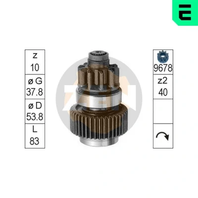 Bild av ERA ZN0954 Embrayage à roue libre, démarreur TOYOTA: Yaris I 3/5 portes