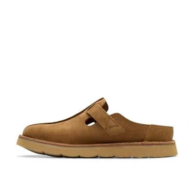 Bild av Clarks Solsbury Mule Slide Sandal, Cola Suede, 9 UK, mocka, 43 EU