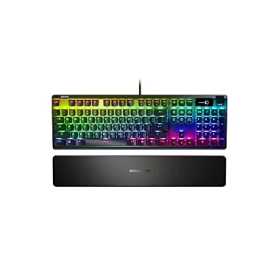 Bild av SteelSeries Apex 7 Mekaniskt gamingtangentbord OLED Smart Display USB genomkoppling och mediakontroller RGB LED bakgrundsbelyst Röda strömbrytare Amerikansk QWERTY Layout