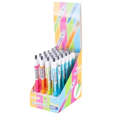 Bild av gimboo Mekanisk blyertspenna HB grafit: 0,5 mm/färgglad/24 stycken/blandade färg/förpackad i display/ergonomiskt gummihandtag