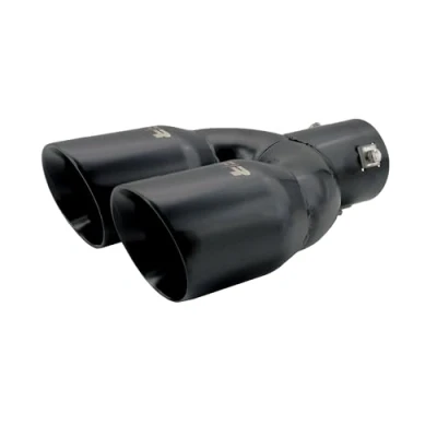 Bild av Simoni Racing TRX/92N Embouts d&#039;Échappement 76mm noir rond, en forme de V Acier inoxydable 240mm