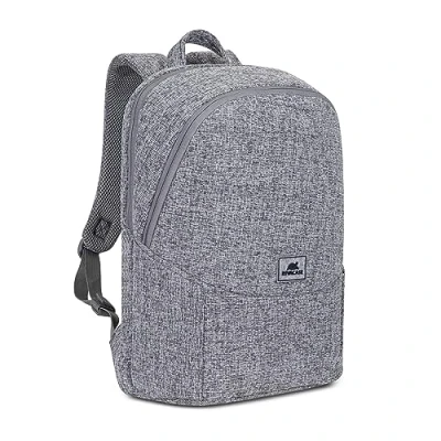 Bild av Rivacase laptopryggsäck upp till 15,6 tum dagsryggsäck unisex vattenavvisande skolryggsäck fashionabel notebook Ryggsäck för sport, resor och arbete, LJUSGRÅ, M,