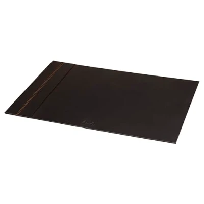 Bild av RHODIA 118806C svart styv skrivbordsdyna 60 x 40 cm orange sadelbitar exteriör konstläder rama hem kontor kollektion designorganisation för skrivbord och förvaring