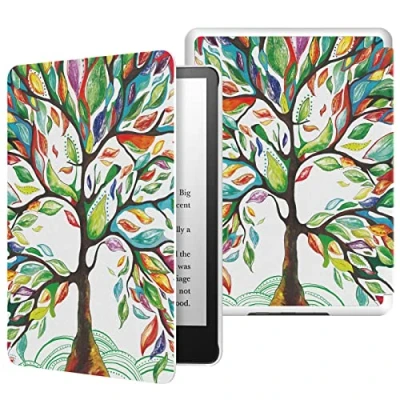 Bild av MoKo Case for 6.8&quot; Kindle Paperwhite (11th Generation 2021) and Signature Edition, Light Shell Cover with Auto Wake/Sleep 2021 E Reader, Lucky Tree