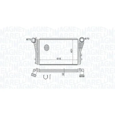 Bild av MAGNETI MARELLI 351319204030 Intercooler VOLKSWAGEN: Golf 6, 5, Touran I, AUDI: A3 3/5 portes, Sportback, TT Coupe, SEAT: Leon II portes