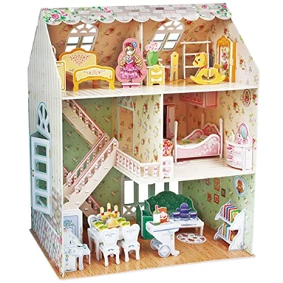 Bild av Dreamy Doll House Barnflickor dockhus, 3D pussel dockhus för flickor, 160 stycken, 170 minuters montering, 8 år eller äldre