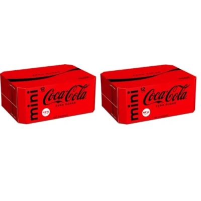 Bild av Coca Cola ZERO SUGAR 2 x miniburkar 12 150 ml (3 600 ml) portionsburkar