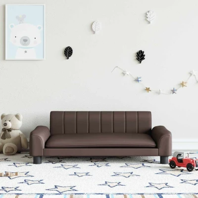 Bild av VidaXl Barnsoffa Brun 90X53X30 Cm Konstläder
