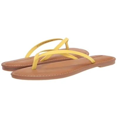Bild av Amazon Essentials stringsandal för kvinnor, Ljusgul, 9 US