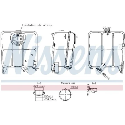 Bild av NISSENS 996346 Vase d&#039;Expansion 1,2 avec cache FORD: FOCUS 3, C Max 2, 3 Turnier