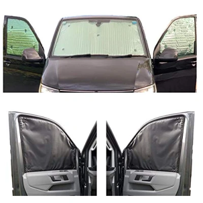 Bild av Termiska persienner kompatibla med Citroen Berlingo (år 20082018) (komplett set + baklucka öppningsfönster) bakfärg i kol, vändbar