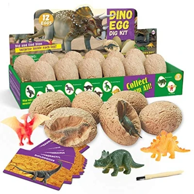 Bild av Dr. Daz Dinosaurie äggleksak gräva ut dino ägg leksak party dinosauriefigurer braben kit utgrävningsset arkeologi