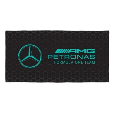 Bild av Character World Mercedes AMG Petronas officiell handduk Supermjuk känsla, formel En design Perfekt hemmet, badet, stranden och poolen storlek 75 cm x 150 100% bomull