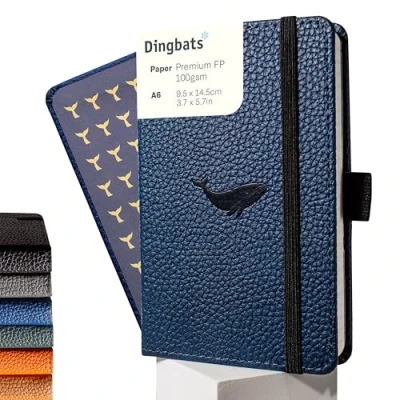 Bild av Dingbats* Wildlife A6 Pocket Blue Whale Notebook Squared