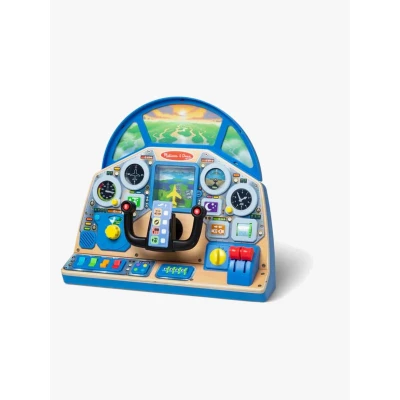 Bild av Melissa &amp; Doug Interaktiv instrumentpanel för jaktpilot Träleksak Leksaker 3 år Julklappar barn Montessori Leksak Aktivitetsleksak Gåva pojke eller flicka