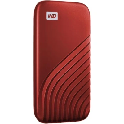 Bild av WD 2TB My Passport SSD Portable USB C, 3.2 Gen 2 External NVMe Solid State Drive up to 1050 MB/s meters drop resistance, Works with PC, Xbox, PlayStation Red