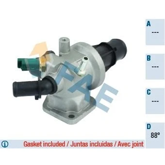 Bild av Termostat, kylvätska, fiat,lancia,opel,suzuki, 0055182499, 1338841, 17690 84E50, 84E50 000, 84E51, 84E51 55182499