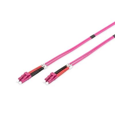 Bild av DIGITUS DK 2533 07 4 Fiberoptisk Kabel OM4 7 m LC till Duplex 1/10/40/100 Gbit/s MM Multimode LAN Fibertyp: 50/125 µ Violett (Violet)