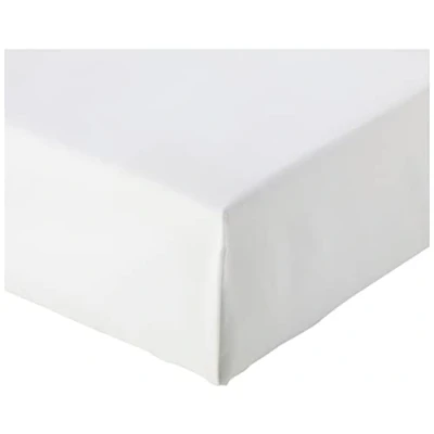 Bild av Amazon Basics Lakan i bomullssatin med 400 TC, 160 x 200 30 cm, vit