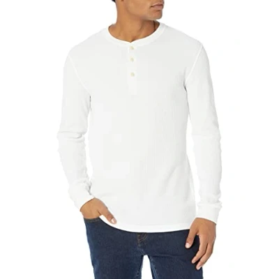 Bild av Amazon Essentials Men&#039;s Långärmad Henley våffelskjorta med smal passform, Vit, M