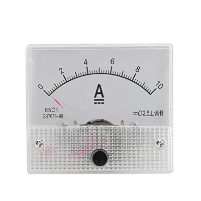 Bild av WANGCL Mini ström analog amperemätare, professionell hållbar 2,5 noggrannhet spänning voltmeter panel amperemätare från CC 85 C1 (DC 0 10A)