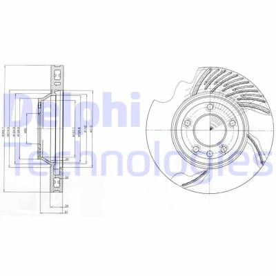 Bild av Bromsskiva DELPHI BG9950