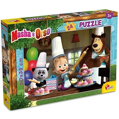 Bild av Lisciani Spel Masha Puzzle Plus 24 All Together We Learn, pussel för barn, 86078