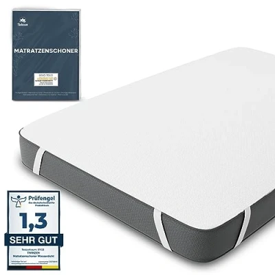 Bild av madrasskydd 60 x 120 vattentätt Oeko TEX certifierat av Twinzen bomull andas med 4 hörngummi