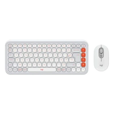 Bild av Logitech POP Icon Combo Tastatur &amp; Mus set Fransk Vit