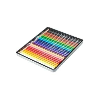 Bild av Amazon Basics färgpennor i tennlåda, 24 delar, assorterade färger