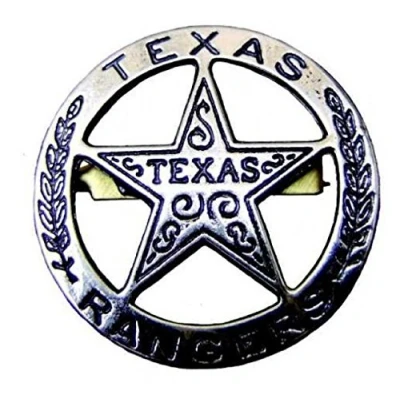 Bild av Denix Texasranger stjärna grå i metall sheriffstjärna cowboy västerländsk plugg 5 cm