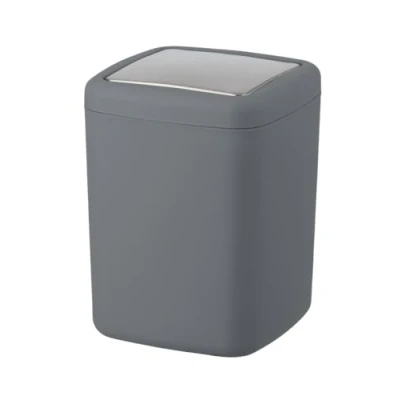 Bild av WENKO Swinglockshink Barcelona S antracit kosmetikhink, helt okrossbar kapacitet: 3 l, plast (TPE), 15 x 20 cm,