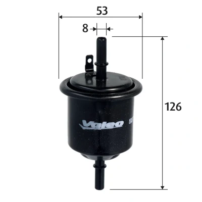Bild av VALEO 587116 Filtre à Carburant de conduite, sans raccord pour capteur d&#039;eau HYUNDAI: ACCENT 2