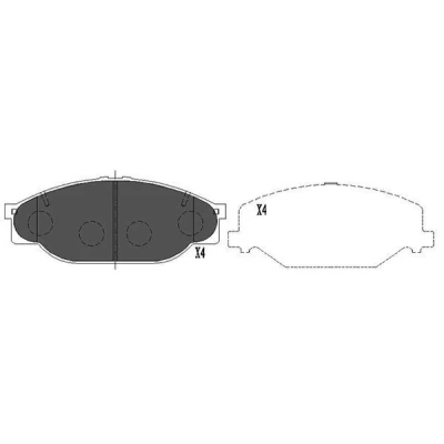 Bild av KAVO PARTS KBP 9039 Jeu de plaquettes frein sans indicateur d&#039;usure TOYOTA: HILUX 5 Pick up, 6 Hiace 3 Bus
