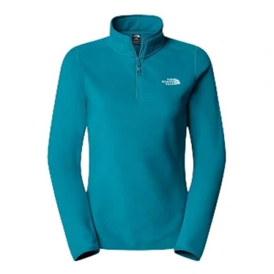Bild av The North Face 100 Glacier 1/4 ZIP Fleecetröja, Storlek: XS, Deep teal