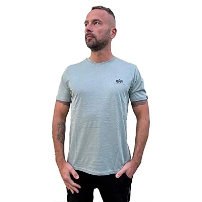 Bild av Alpha Industries Small LOGO Tshirt bas, Storlek: Large, Dusty green