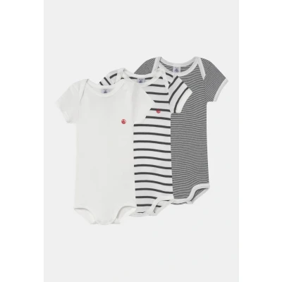 Bild av Petit Bateau unisex baby kortärmad body med ränder (3 pack), Variant 1, 12 månader