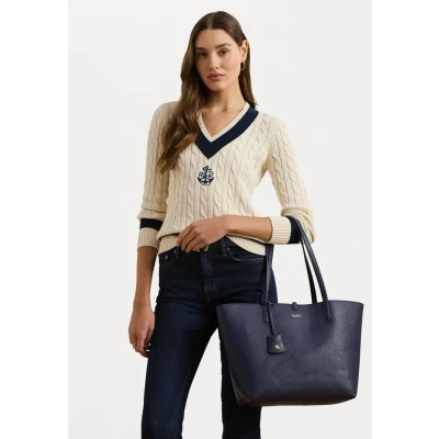 Bild av Lauren Ralph Reversible Medium Shoppingväska, Storlek: One Size, Refined navy