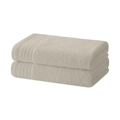 Bild av Degrees home Set med 2 bidéhanddukar, badhanddukar, små handdukar, 100% bomull, 480 g/m², mått 30 x 50 cm, beige