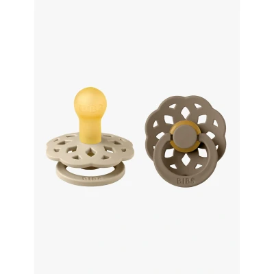 Bild av BIBS Boheme Napp 2 pack Latex Stl 1 Rund, Vanilla/Dark Oak