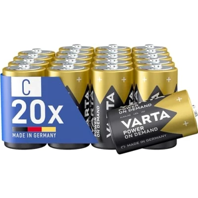 Bild av VARTA Batterier C Baby, paket med 20, Power on Demand, Alkalisk, förvaringspaket, intelligent, flexibelt, effektivt, för datortillbehör, Made in Germany