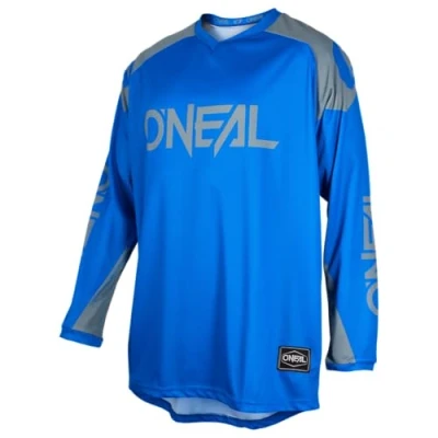 Bild av O&#039;NEAL Jersey Enduro Motocross Andningsbart material, maximal rörelsefrihet, förlängd rygg Matrix Ridewear Vuxna Blågrå Storlek XXL