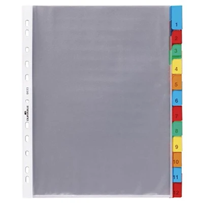 Bild av Plastlommeregister A4 Durable 1 12 transparent