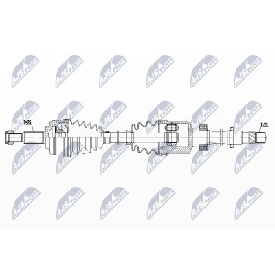 Bild av Drivaxel renault megane Iv halvkombi (b9a/m/n_), framaxel höger, iv, 391005064R