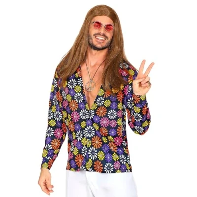 Bild av Widmann 11013185 70 talet Groovy Style skjorta, herr, flerfärgad, L/XL