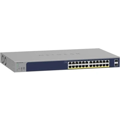 Bild av Netgear GS724TPP 24 Port Gigabit Ethernet PoE+ Smart Switch w/ optional Remote/Cloud Management and 2 SFP Ports (380W)