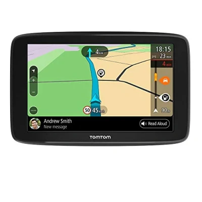 Bild av TomTom GO Basic GPS bil, 5 tum bilnavigator, med en provperiod på fartkameravarningar samt Traffic, EU kartor, uppdateringar via Wi Fi, inbyggt vändbart fäste, Svart, 1BA5.002.00