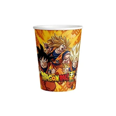 Bild av CONVER PARTY, DRAGON Ball glas, barnkalaskoppar, födelsedagsdekoration för barn fest och festtillbehör 8 st 250 ml